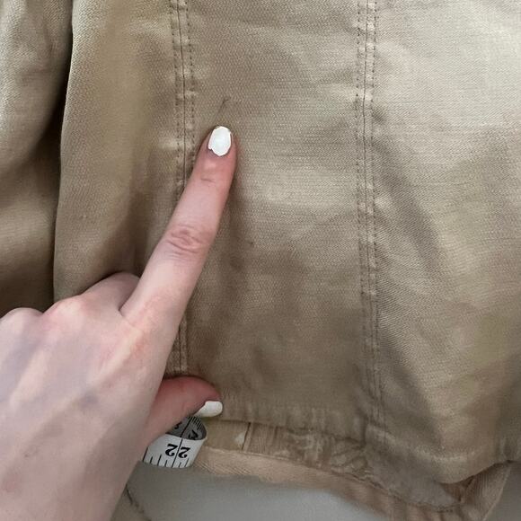 Peter Nygard Women's 12 Jacket Beige Embroidered Filigree Hook and Eye Floral - Picture 10 of 12